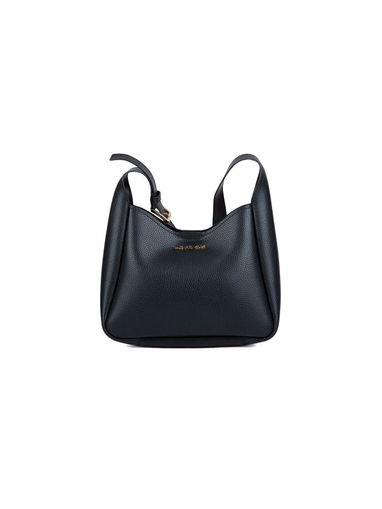 Michael Kors Birch Medium Shoulder Bag — Black Leather