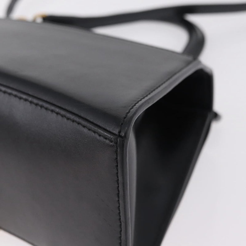 Balenciaga Graffiti Hourglass Top Handle Leather Black Bag