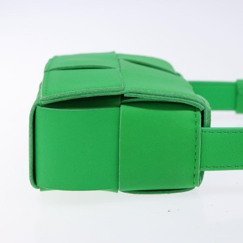 Bottega Veneta Cassette Maxi Intrecciato Leather Green Bag