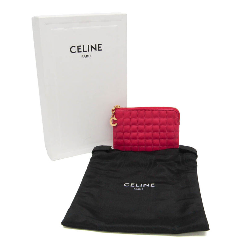 Celine C Charm Quilted Leather Pink Bag