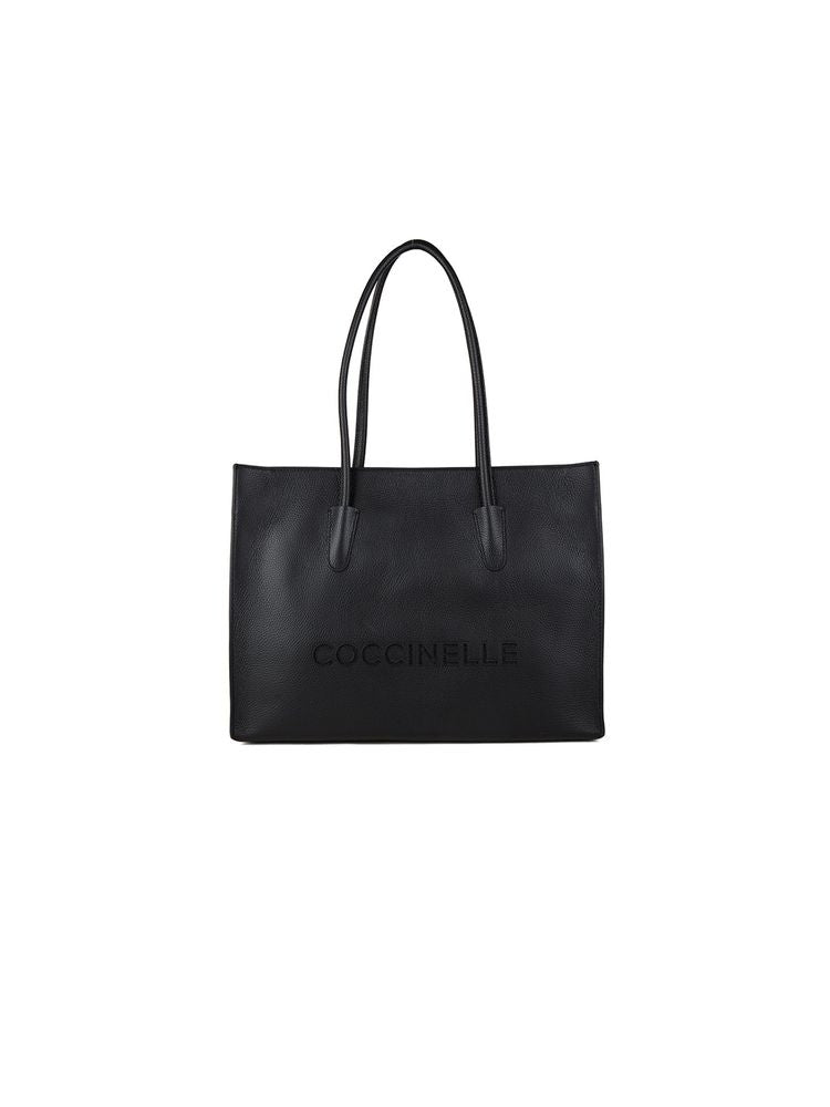 Coccinelle Myrtha26 Shoulder Bag — Black Cowhide