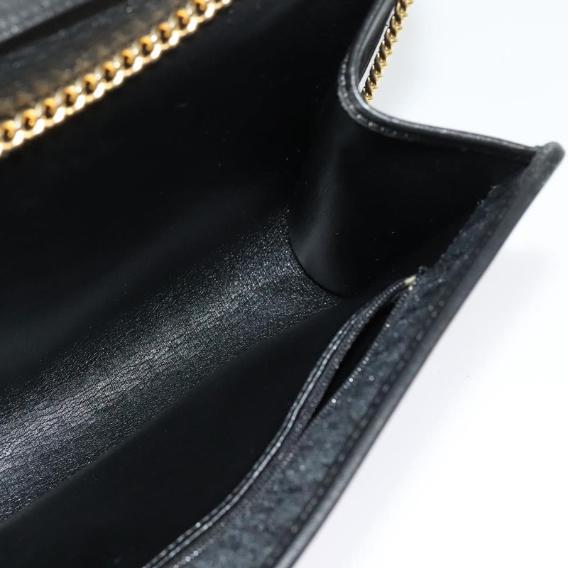 Christian Dior Vintage Trotteur Chain Canvas Black Bag