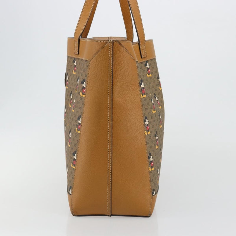 Gucci Disney Mickey Mouse Soft Open Printed Mini Gg Coated Canvas Beige Bag