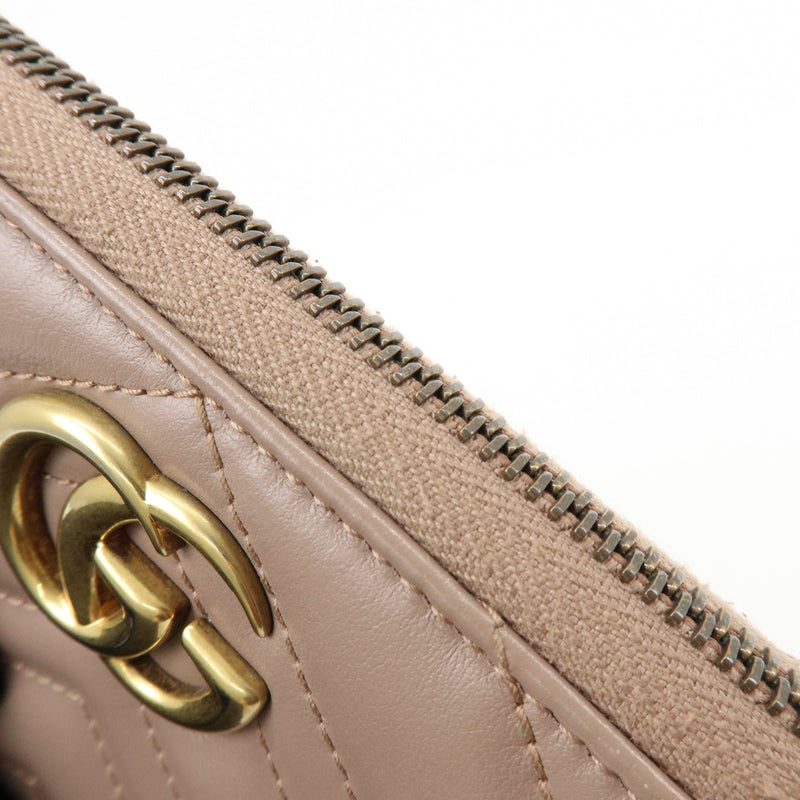 Gucci Gg Marmont Organizer Matelasse Leather Beige Accessory