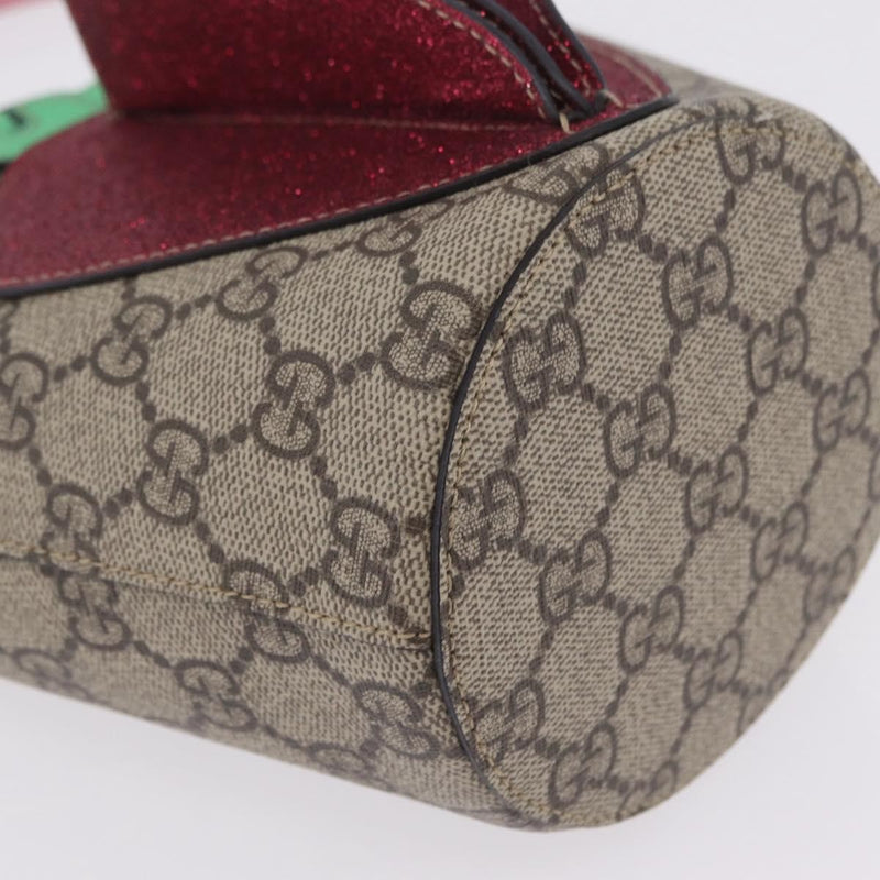 Gucci Childrens Convertible Gg Coated Canvas With Applique Beige Bag