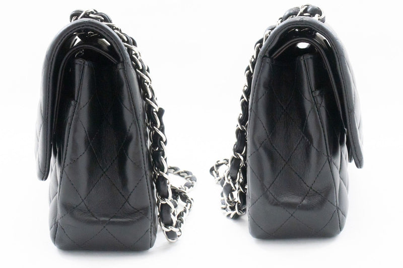 Chanel Classic Double Flap Quilted Lambskin Black Leather Bag