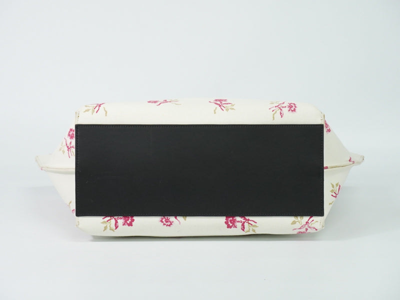 Loewe T Shopper Printed Canvas White Bag