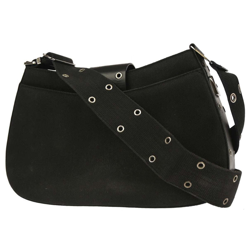Christian Dior Vintage Street Chic Columbus Canvas Black Bag