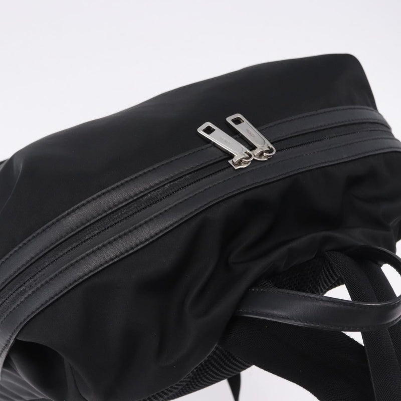Fendi Fiend Nylon With Printed Leather Black Bag