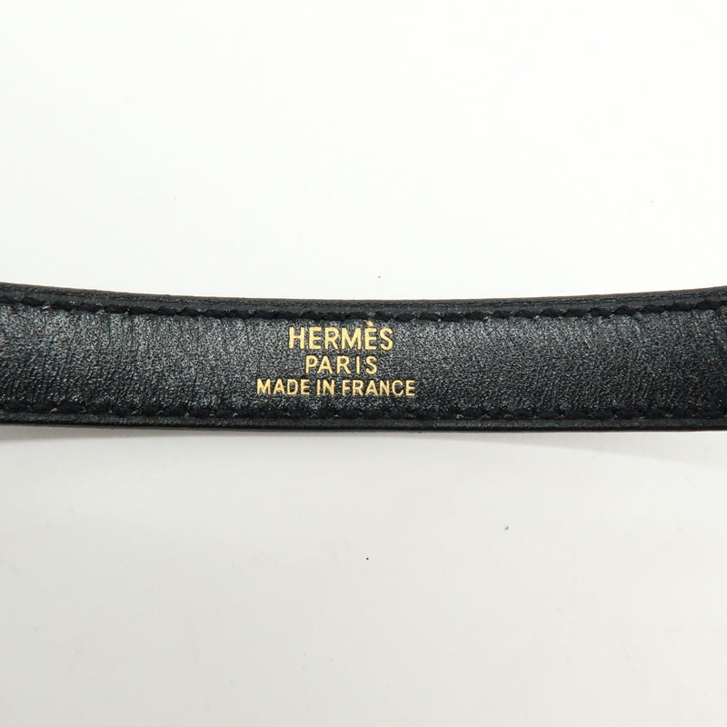 Hermes Kelly Double Tour Leather Black Bijoux
