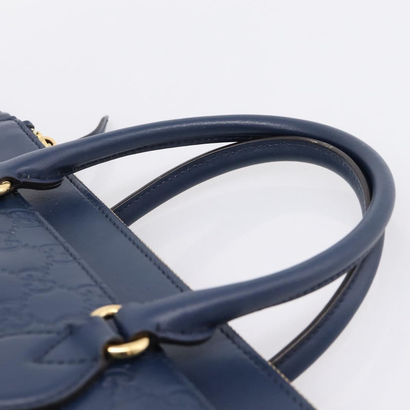 Gucci Linea A Convertible Guccissima Leather Navy Bag