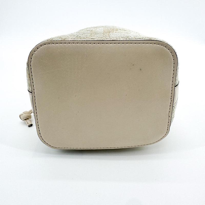 Fendi Mon Tresor Bucket Zucca Velvet Jacquard Beige Bag