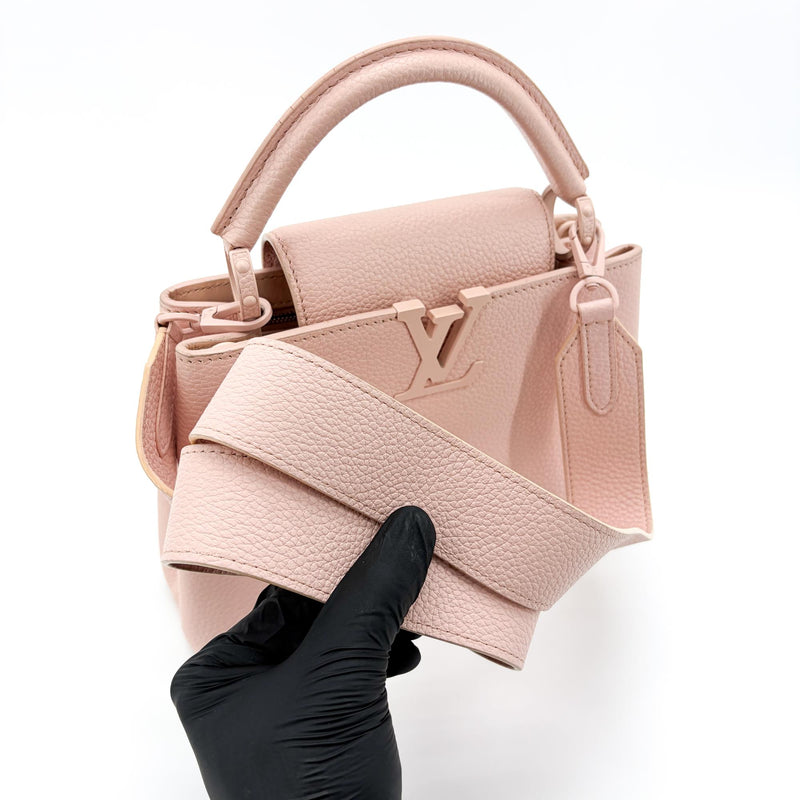 Louis Vuitton Flower Chain Capucines Leather Beige Bag