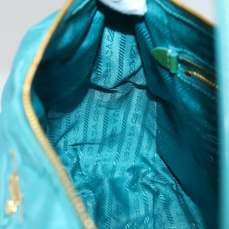 Prada Zip Hobo Chevron Tessuto Blue Nylon