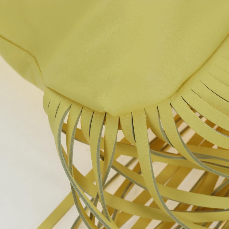 Bottega Veneta The Fringe Leather Yellow Bag