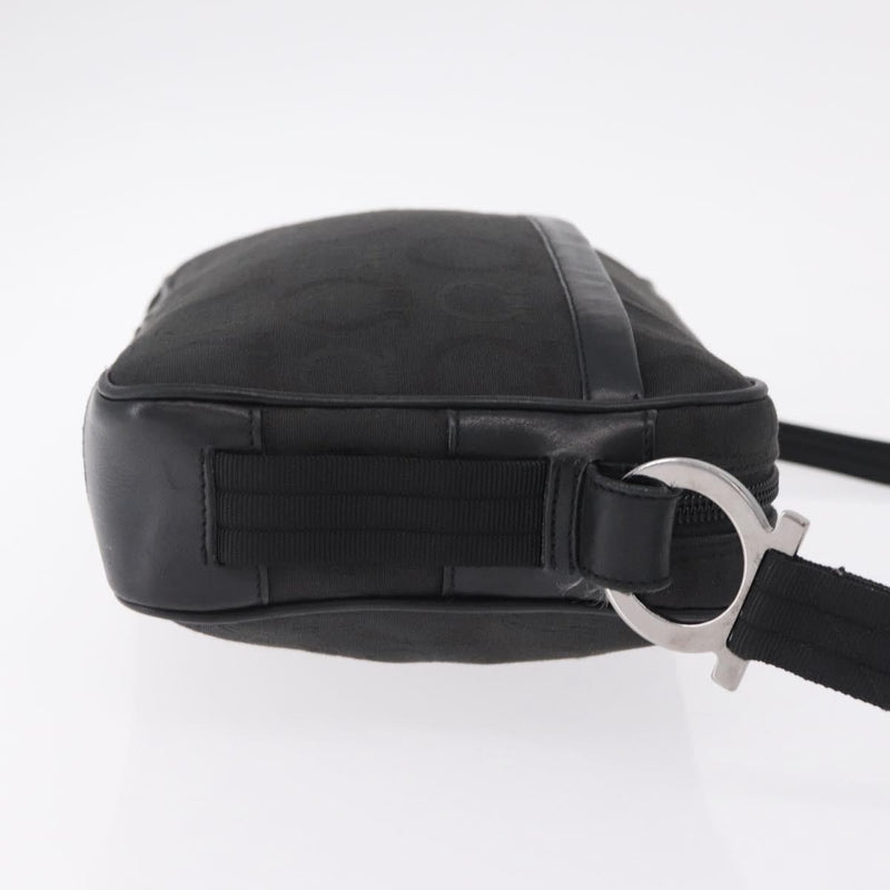 Salvatore Ferragamo Gancini Canvas Black Bag