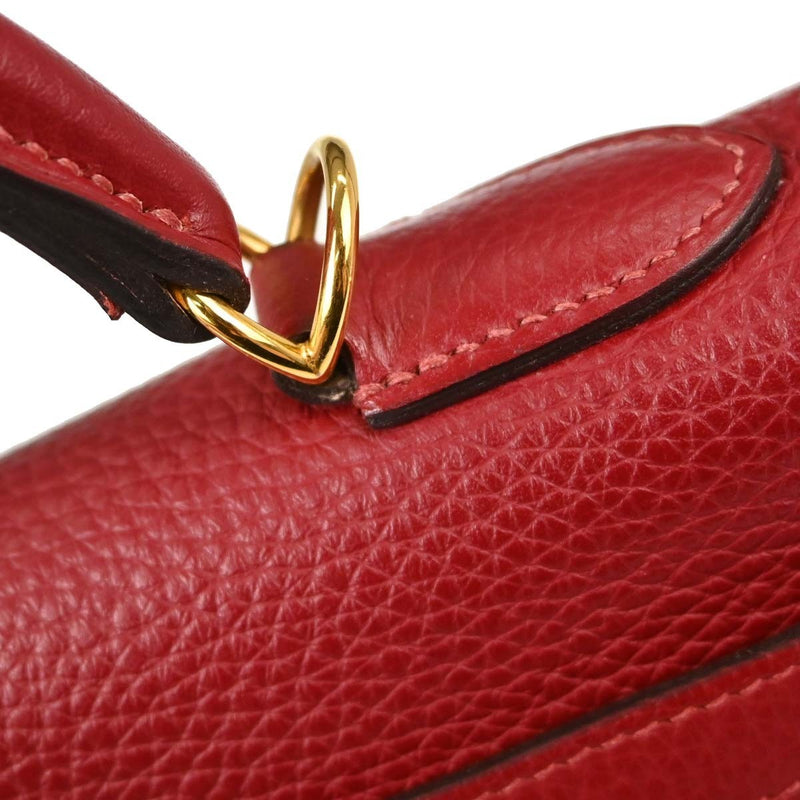 Hermes Kelly Red Togo With Gold Hardware Leather Bag