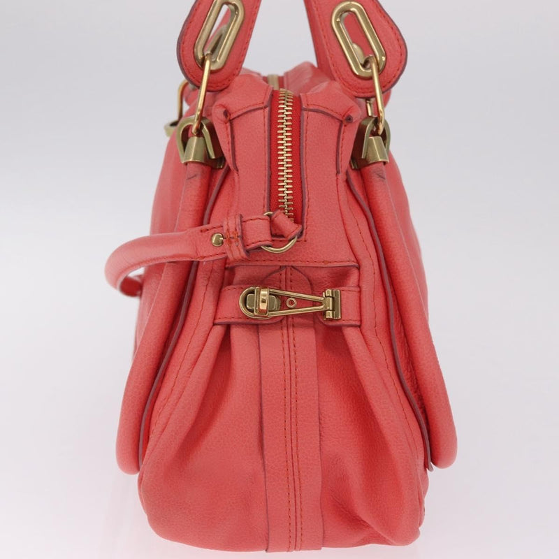 Chloe Paraty Top Handle Leather Pink Bag