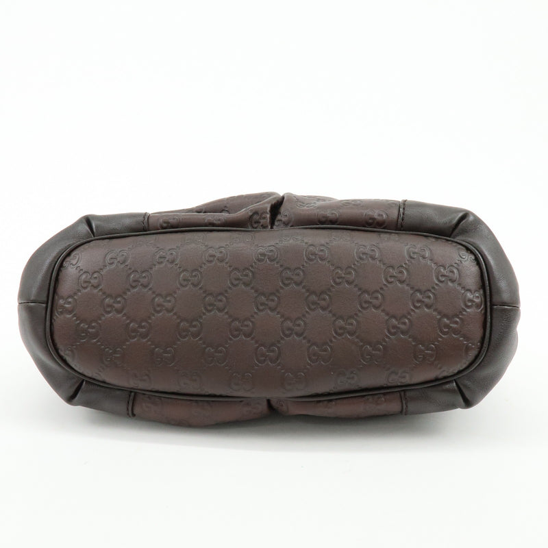 Gucci Sukey Top Handle Satchel Guccissima Leather Brown