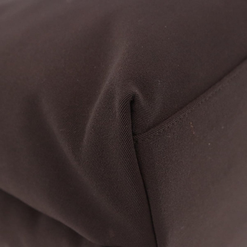 Salvatore Ferragamo Gancini Canvas Brown Bag
