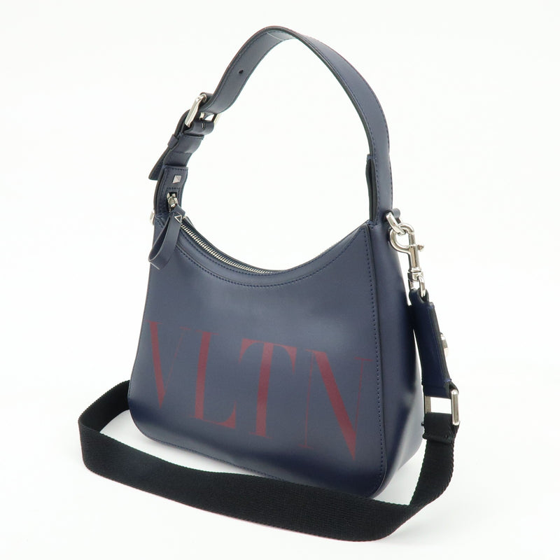 Valentino Garavani Vltn Hobo Printed Leather Navy