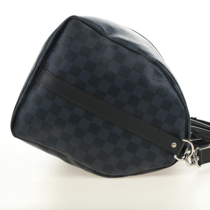 Louis Vuitton Keepall Bandouliere Limited Edition Damier Cobalt Jungle Blue Canvas Bag