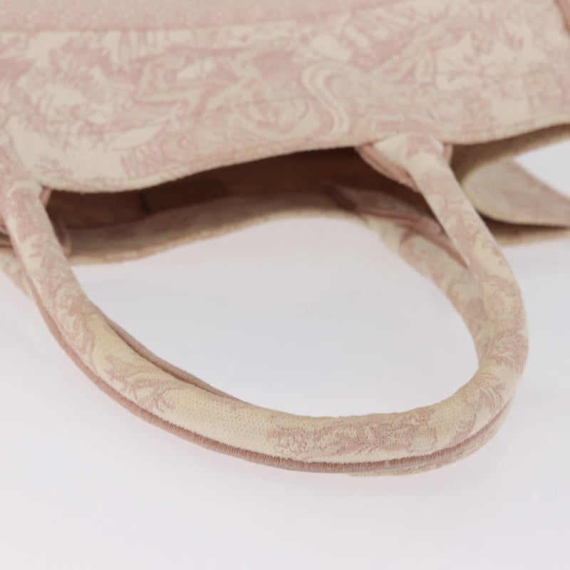 Christian Dior Book Embroidered Canvas Pink Bag