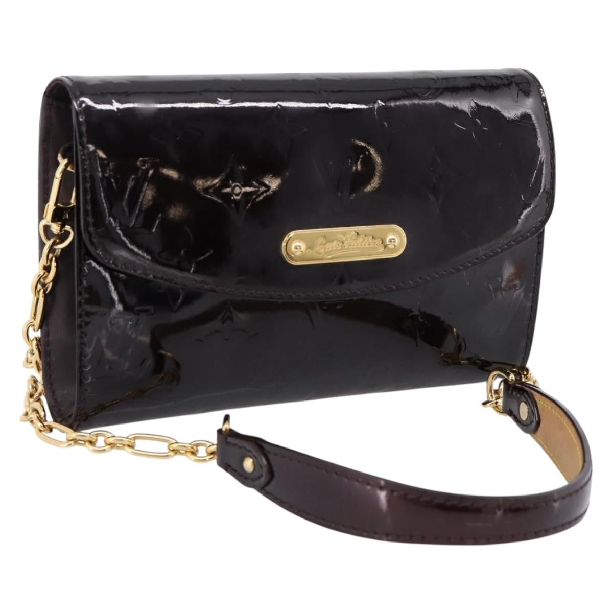 Louis Vuitton Bel Air Pochette Monogram Vernis Burgundy Patent_leather Bag