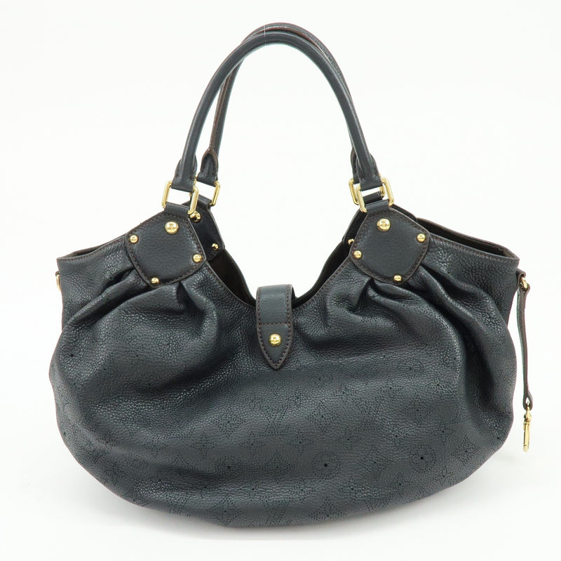 Louis Vuitton L Hobo Mahina Leather Black