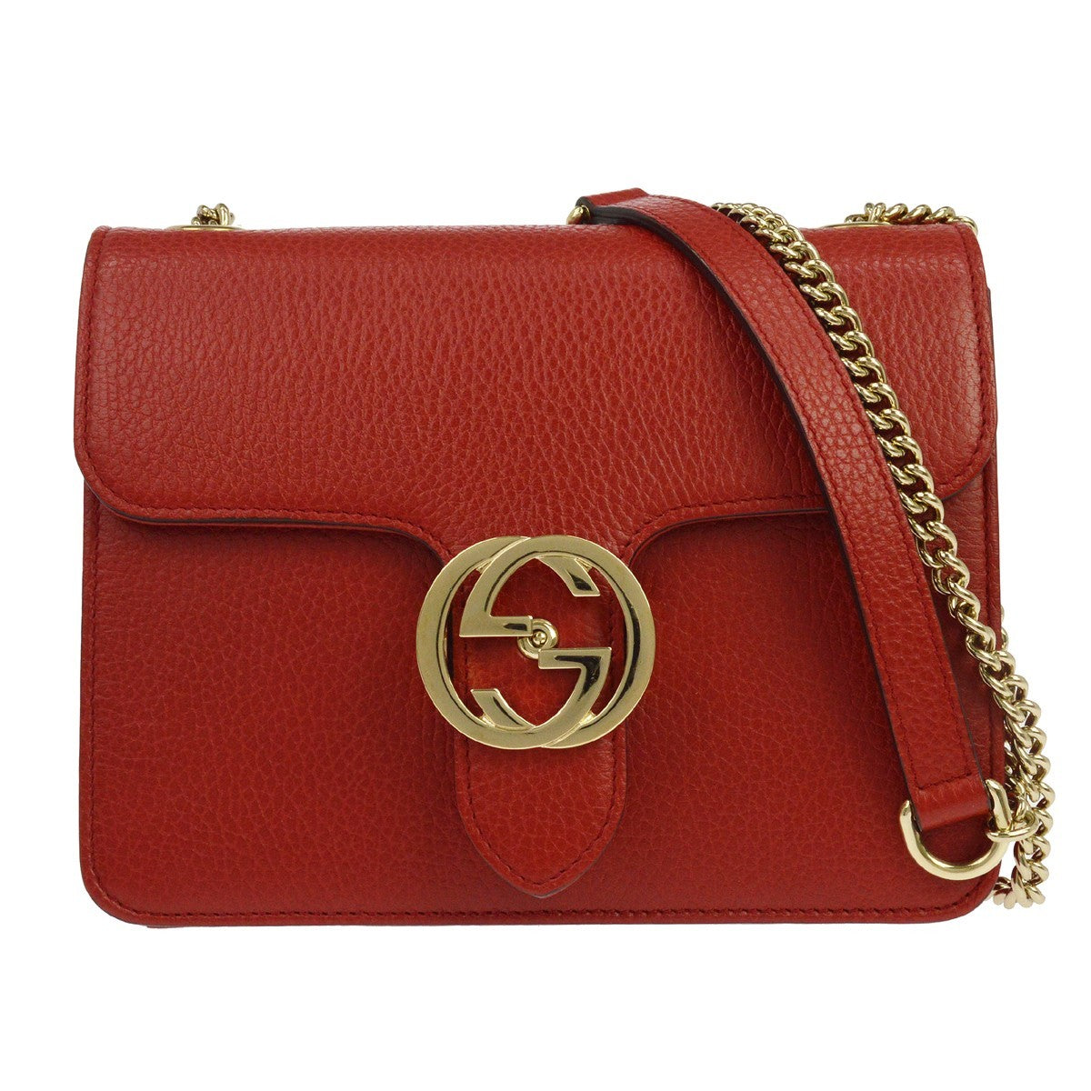 Gucci Interlocking Leather Red Bag