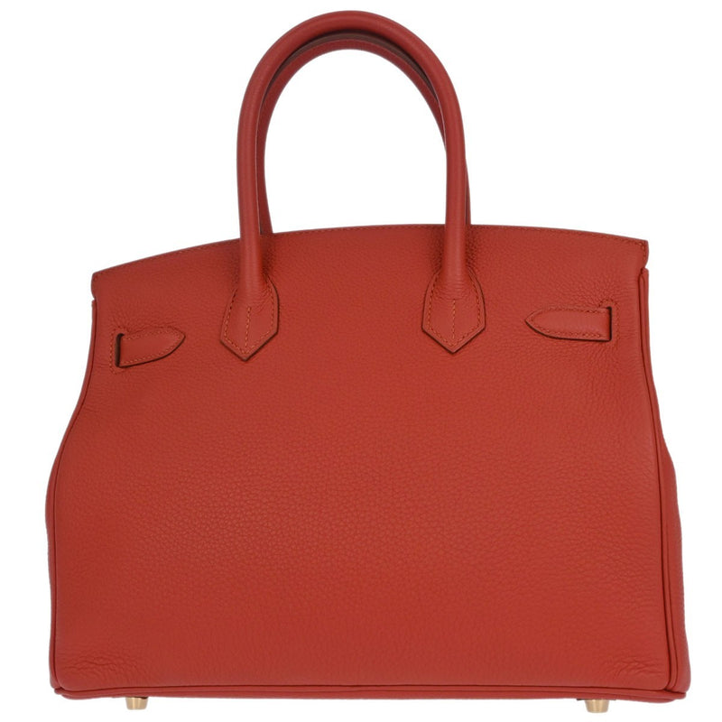 Hermes Birkin Red Togo With Gold Hardware Leather Bag