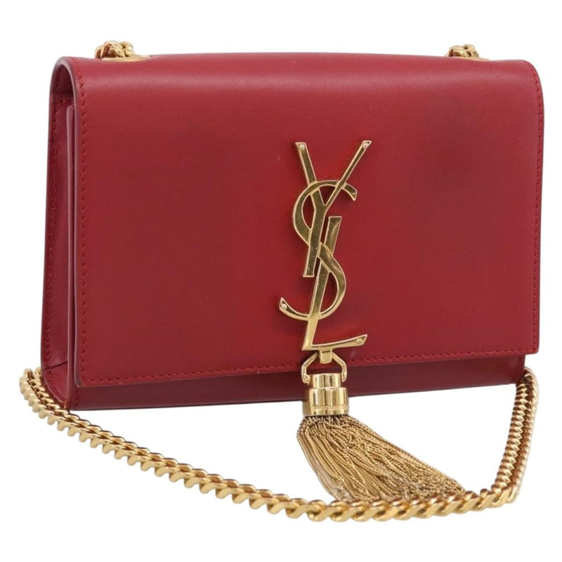 Saint Laurent Classic Monogram Leather Red Bag