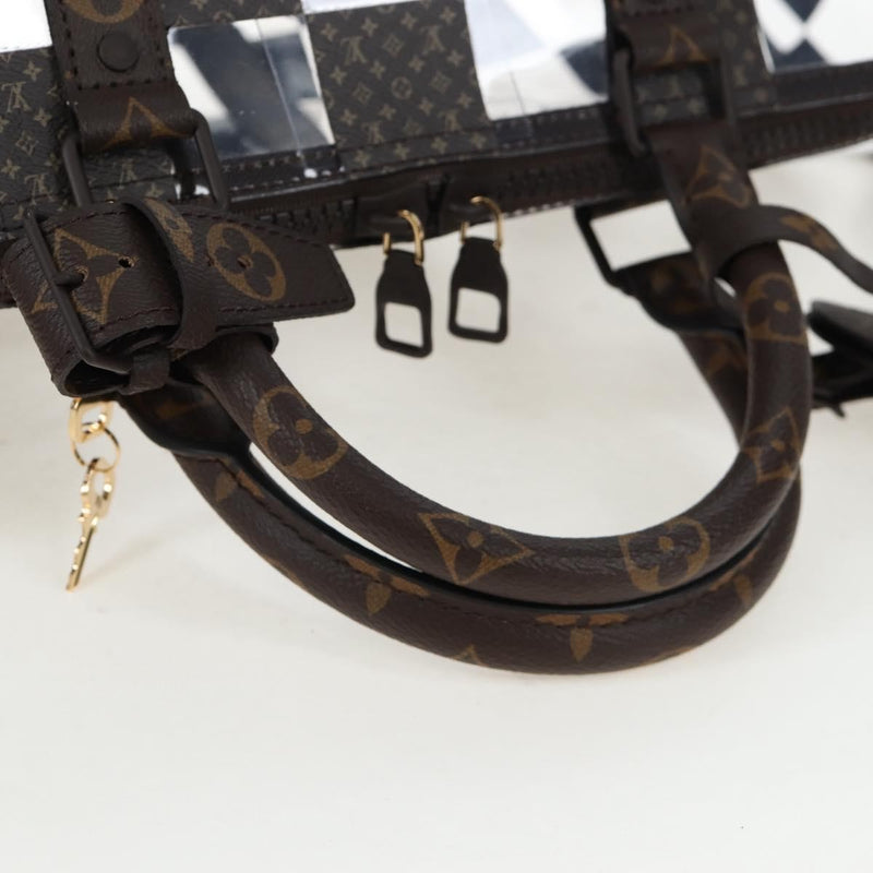 Louis Vuitton Keepall Bandouliere Monogram Chess Coated Canvas And Pvc Brown Bag