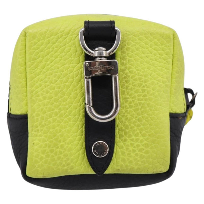 Louis Vuitton Square Pouch Bag Charm And Key Holder Leather Gray Accessory