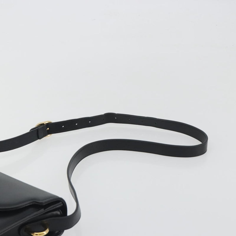 Gucci Gg Ring Leather Black Bag