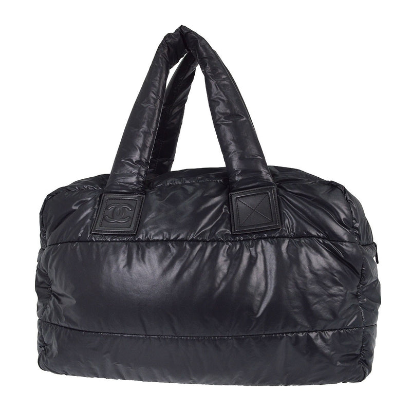Chanel Coco Cocoon Bowling Quilted Nylon Black Bag