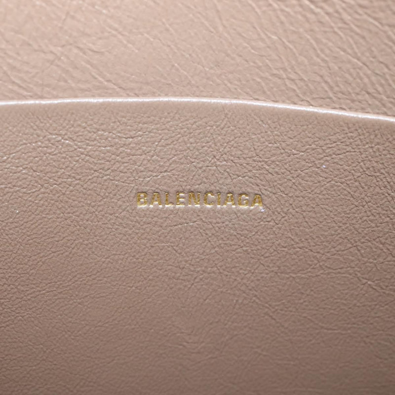 Balenciaga Signature Pouch Monogram Pvc Leather Beige