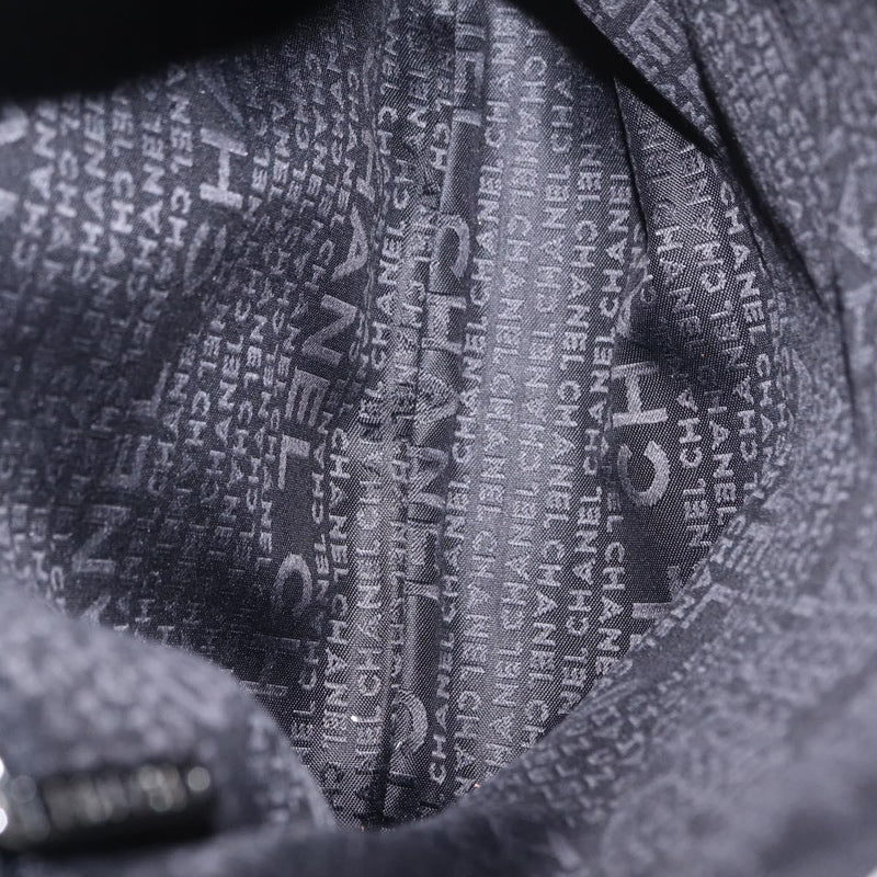 Chanel Camellia Messenger Tweed Gray Cotton