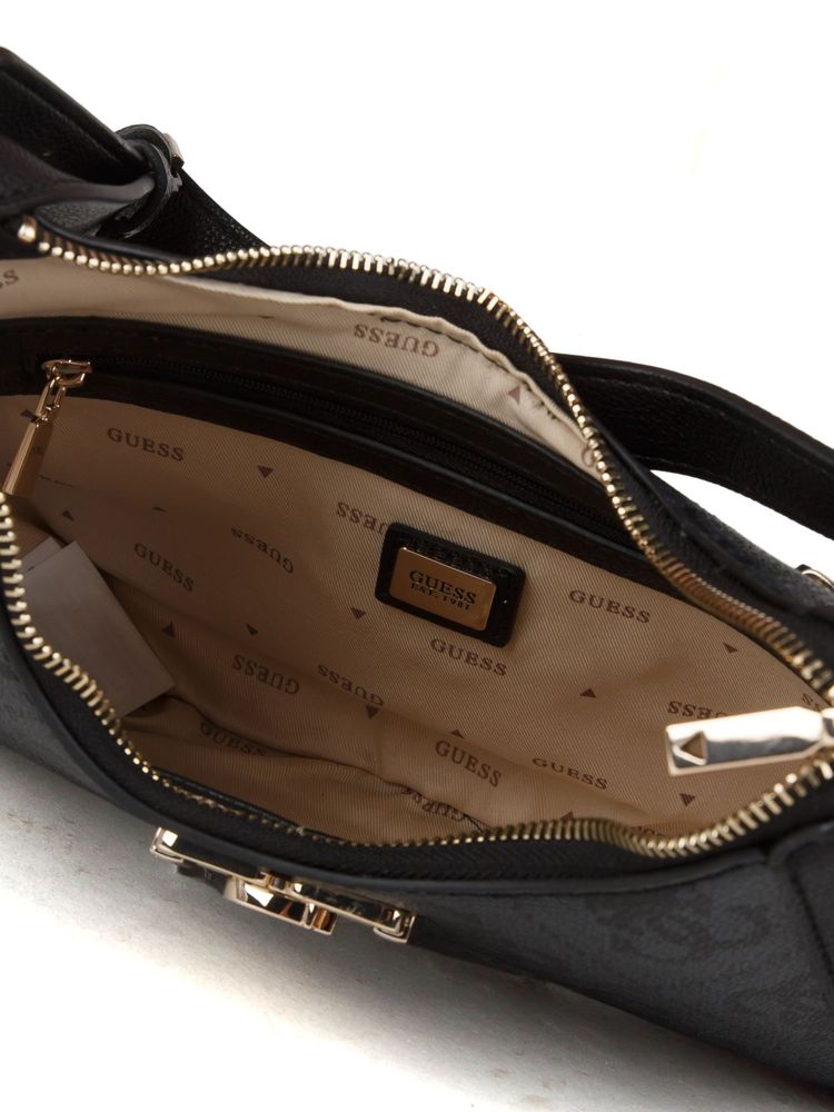 Guess Karnilla Shoulder Bag — Black Polyurethane