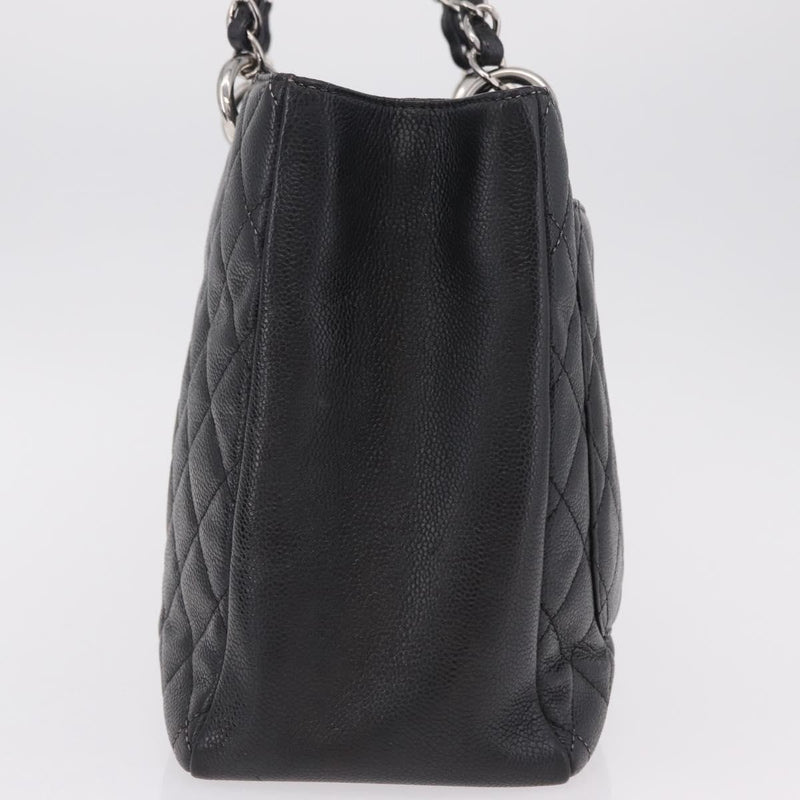 Chanel Grand Shopping Quilted Caviar Black Leather Bag