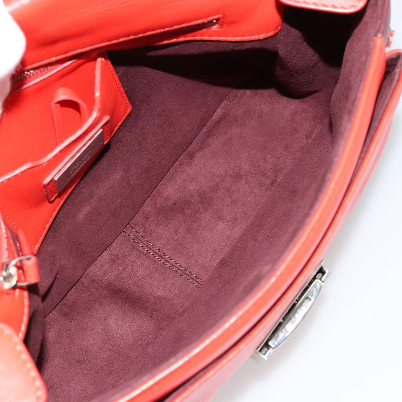 Fendi Be Baguette Flap Leather Red Bag