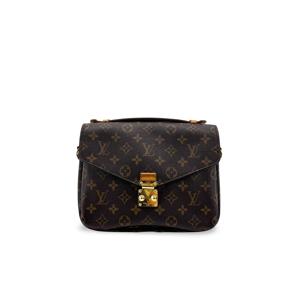Louis Vuitton Pochette Metis Monogram Canvas Brown Bag