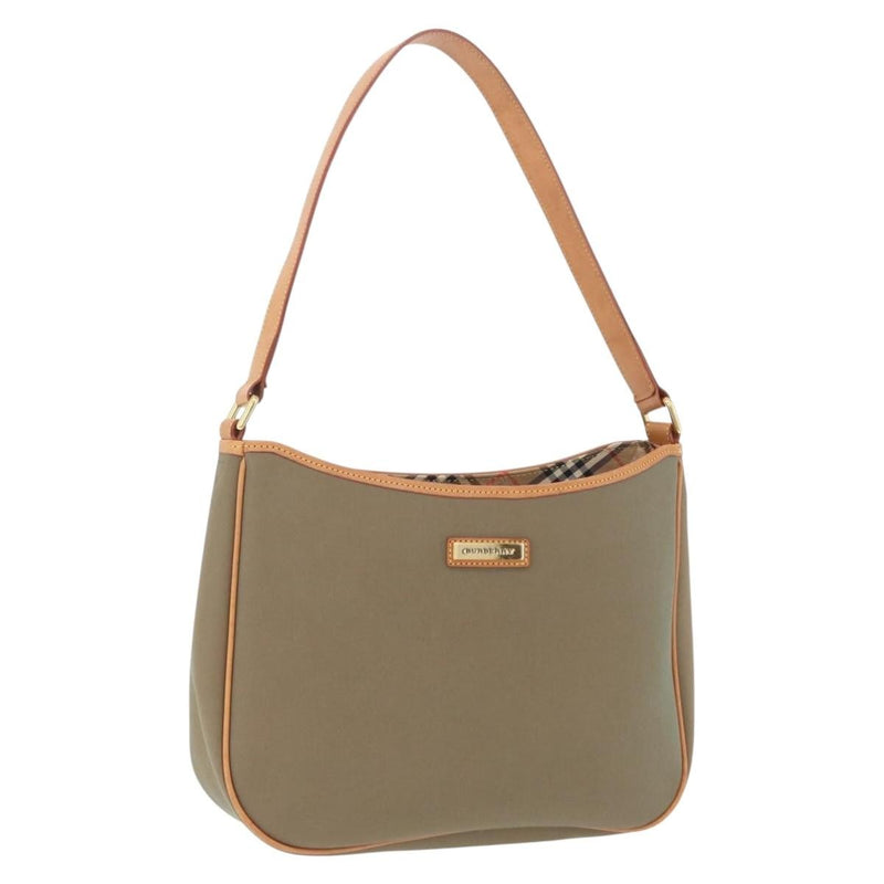 Burberry Shoulder Bag Nova Check Coated Canvas Khaki