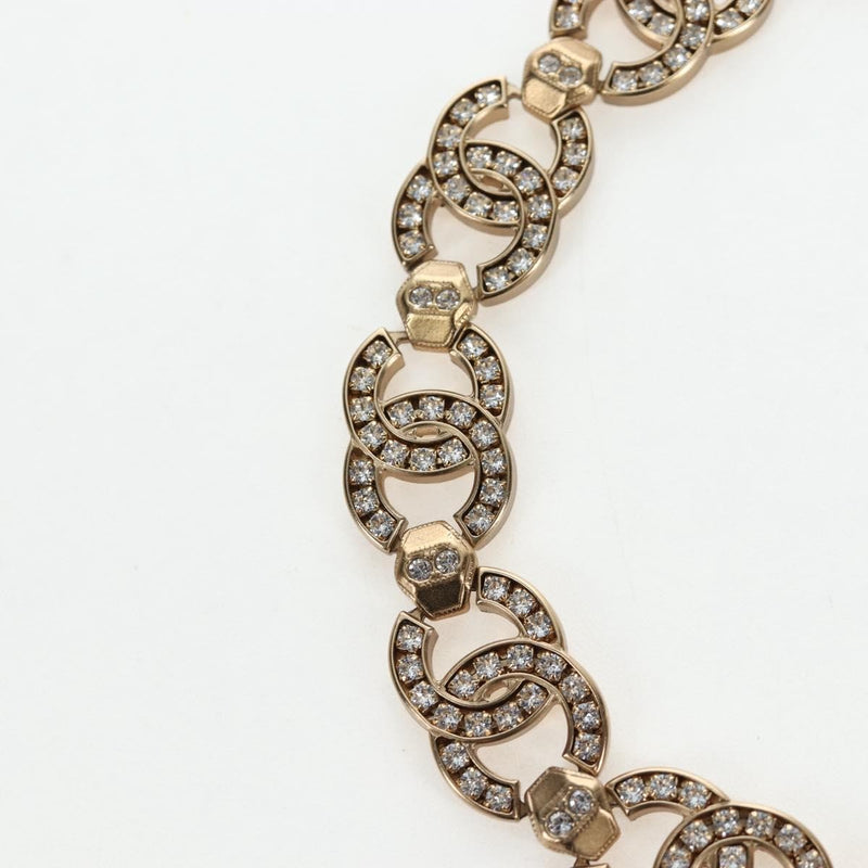 Chanel Cc Link Choker Metal With Crystals Gold Bijoux