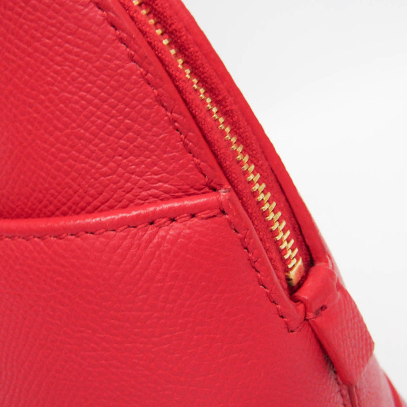 Balenciaga Logo Ville Leather Red Bag