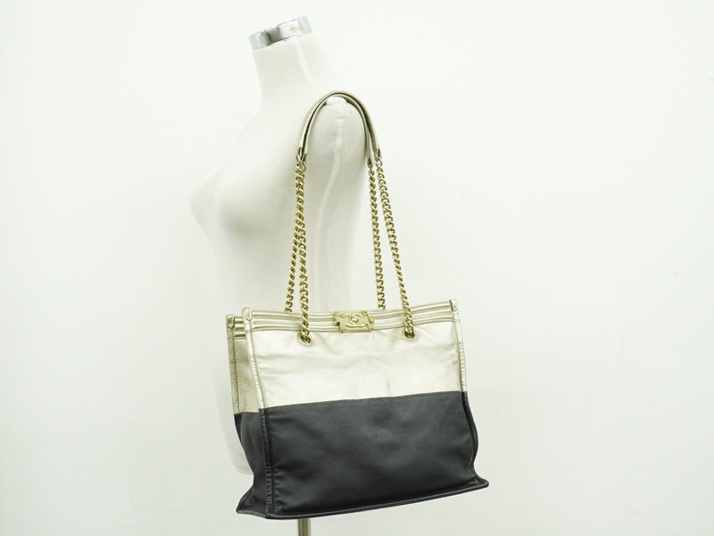 Chanel Boy Shopper Calfskin Gold Leather Bag