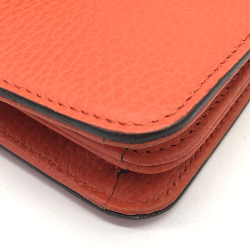 Gucci Interlocking Chain Leather Orange Bag