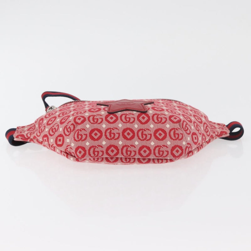 Gucci Childrens Belt Printed Coated Canvas Red Bag