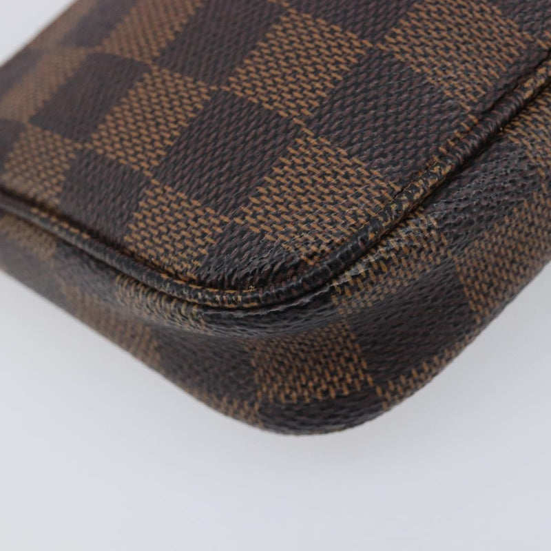 Louis Vuitton Pochette Accessoires Damier Ebene Brown Canvas Bag