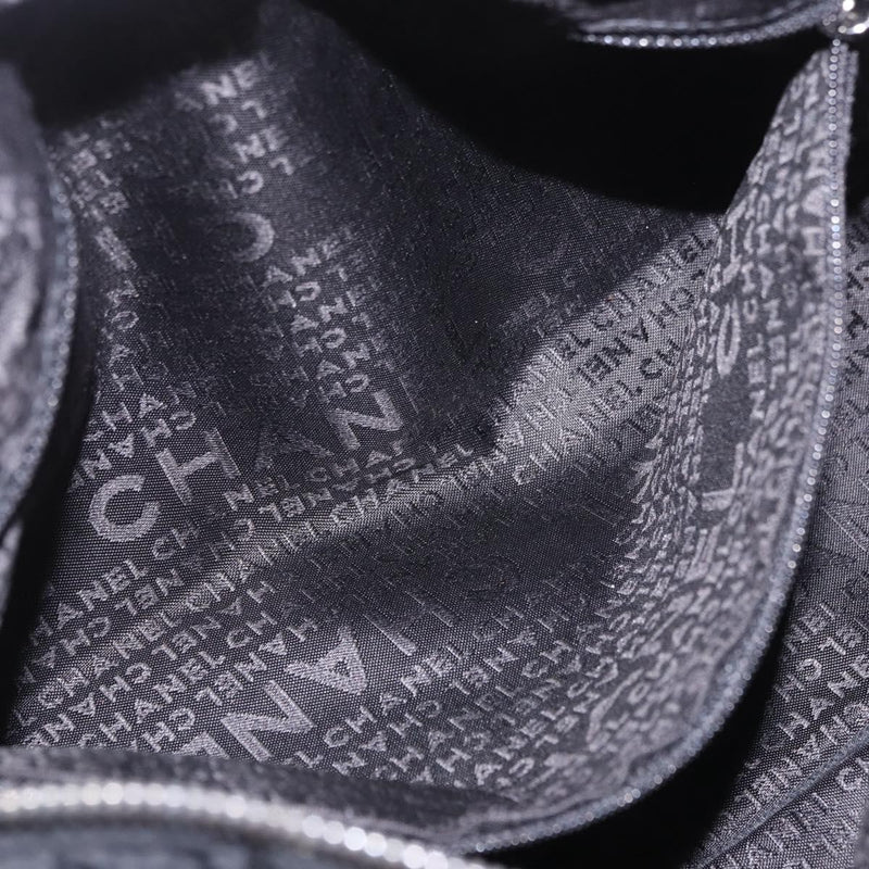 Chanel Square Stitch Boston Quilted Nylon Black Bag